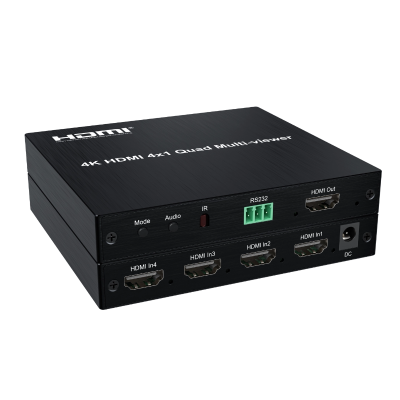 4K HDMI 4x1 Quad Multi-viewer Switch