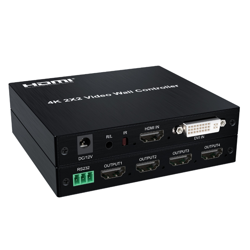 4K HDMI & DVI 2x2 Video Wall Comtroller