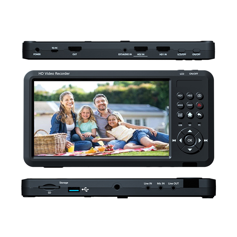 7 Inch 4K HD Capture / PIP PMP 2CH Video Recorder