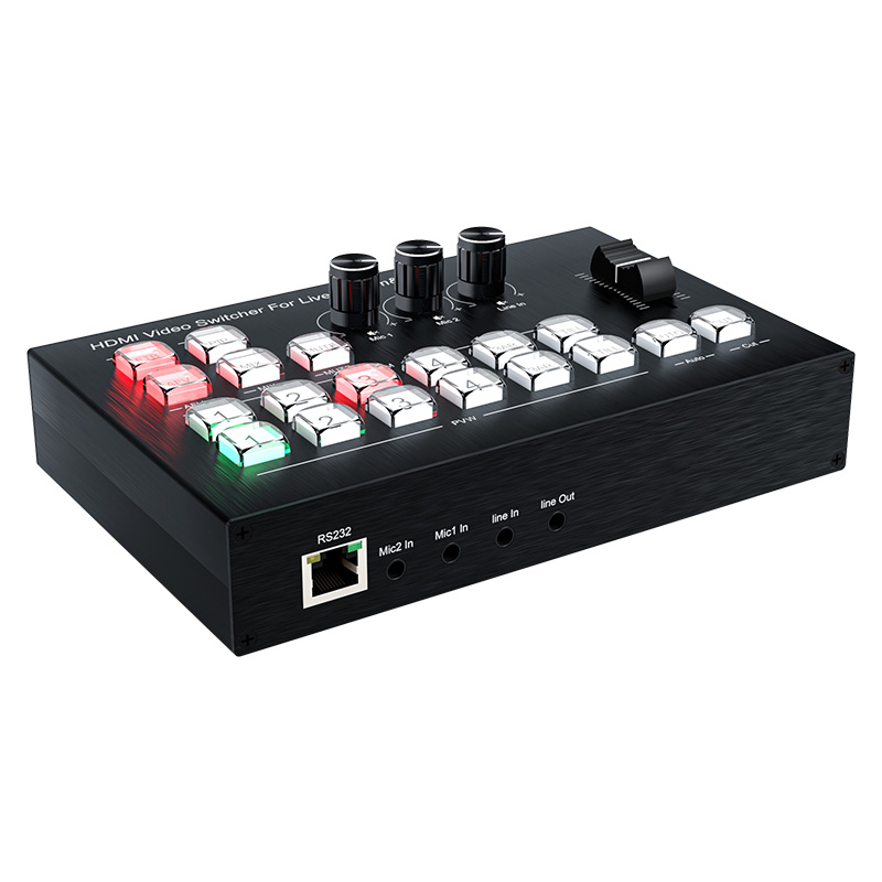 4CH HDMI Video Mixer Switcher for Live streaming 1080P60Hz